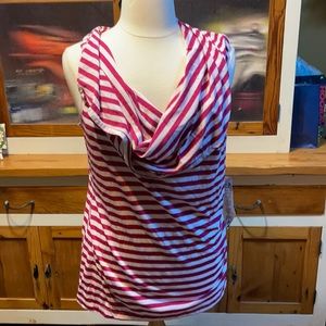 Seven 7 sleeveless top w scoop neck